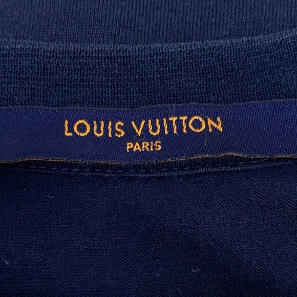 CM0232 Louis Vuitton Navy Blue Crewneck T-Shirt - Picture 5 of 7